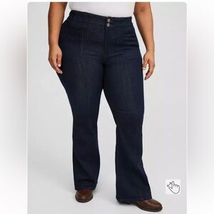 Torrid 10 Short High-Rise Corset Flare Jean